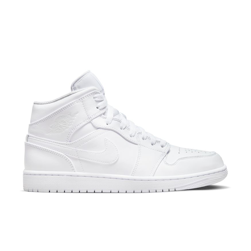Levně Air Jordan 1 Mid "Triple White" - Pánské - Tenisky Jordan - Bílé - 554724-136