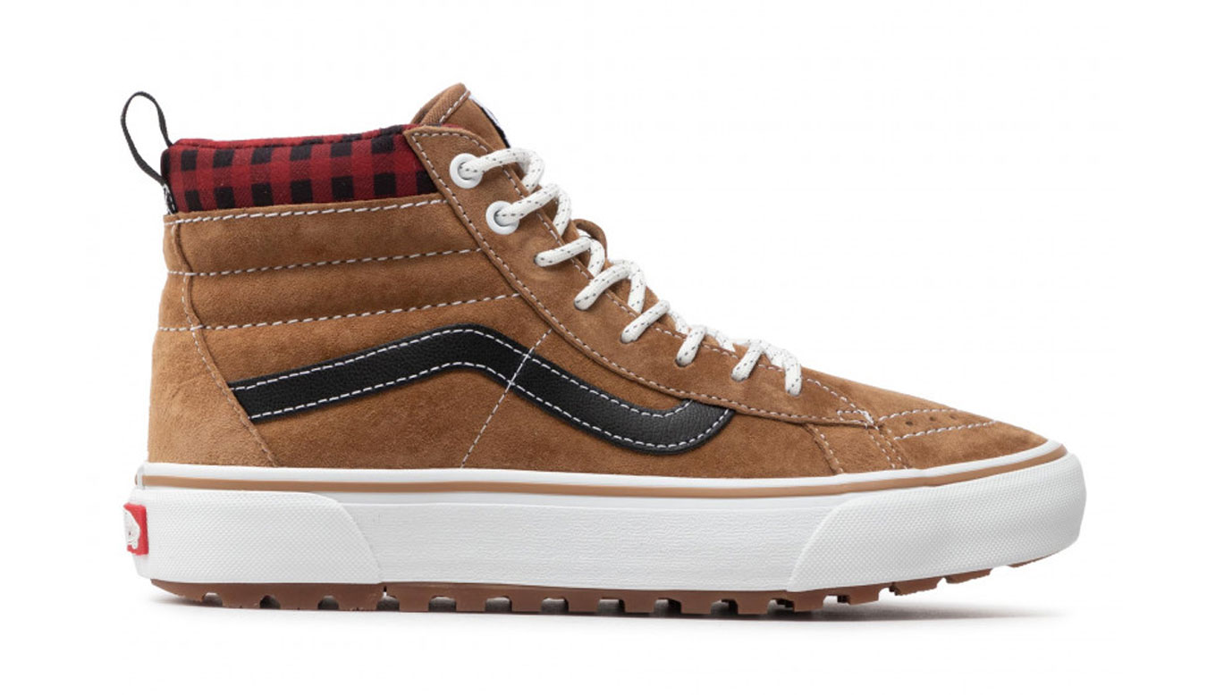 Vans SK8-HI MTE-1 Plaid Brown - Pánské - Tenisky Vans - Hnědé - VN0A5HZYY49 - Velikost: 36.5