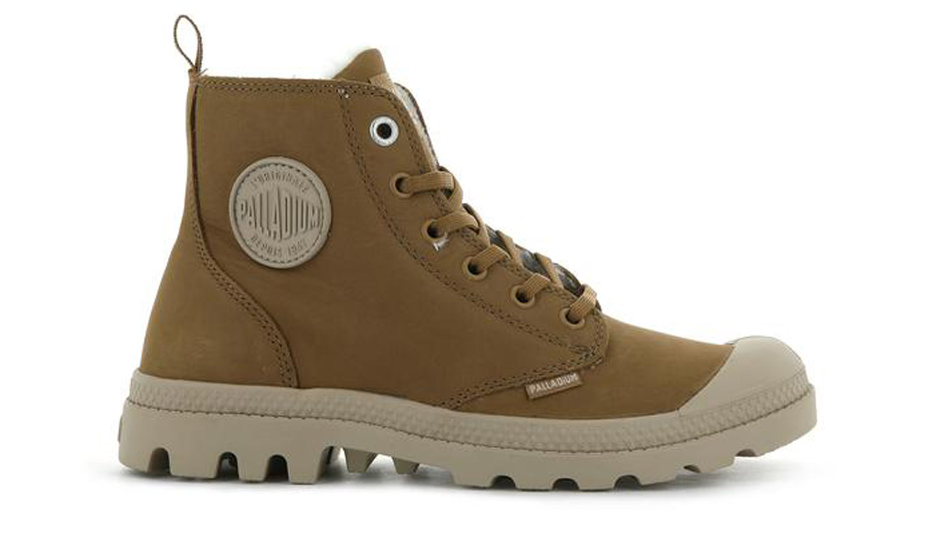 Levně Palladium Pampa Hi Zip Wool - Dámské - Tenisky Palladium - Hnědé - 95982-252-M