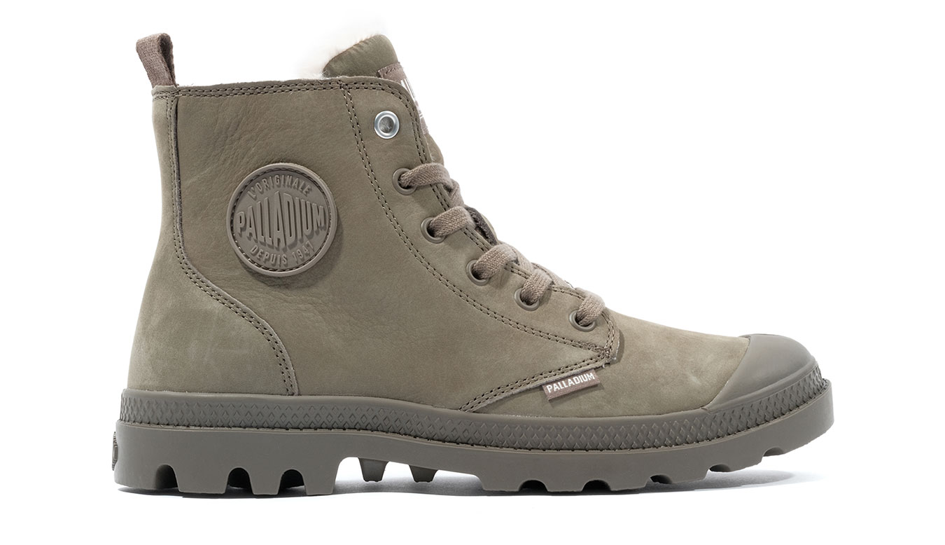 Palladium Pampa Hi Zip WL Dusky Green - Dámské - Tenisky Palladium - Zelené - 95982-377-M - Velikost: 37