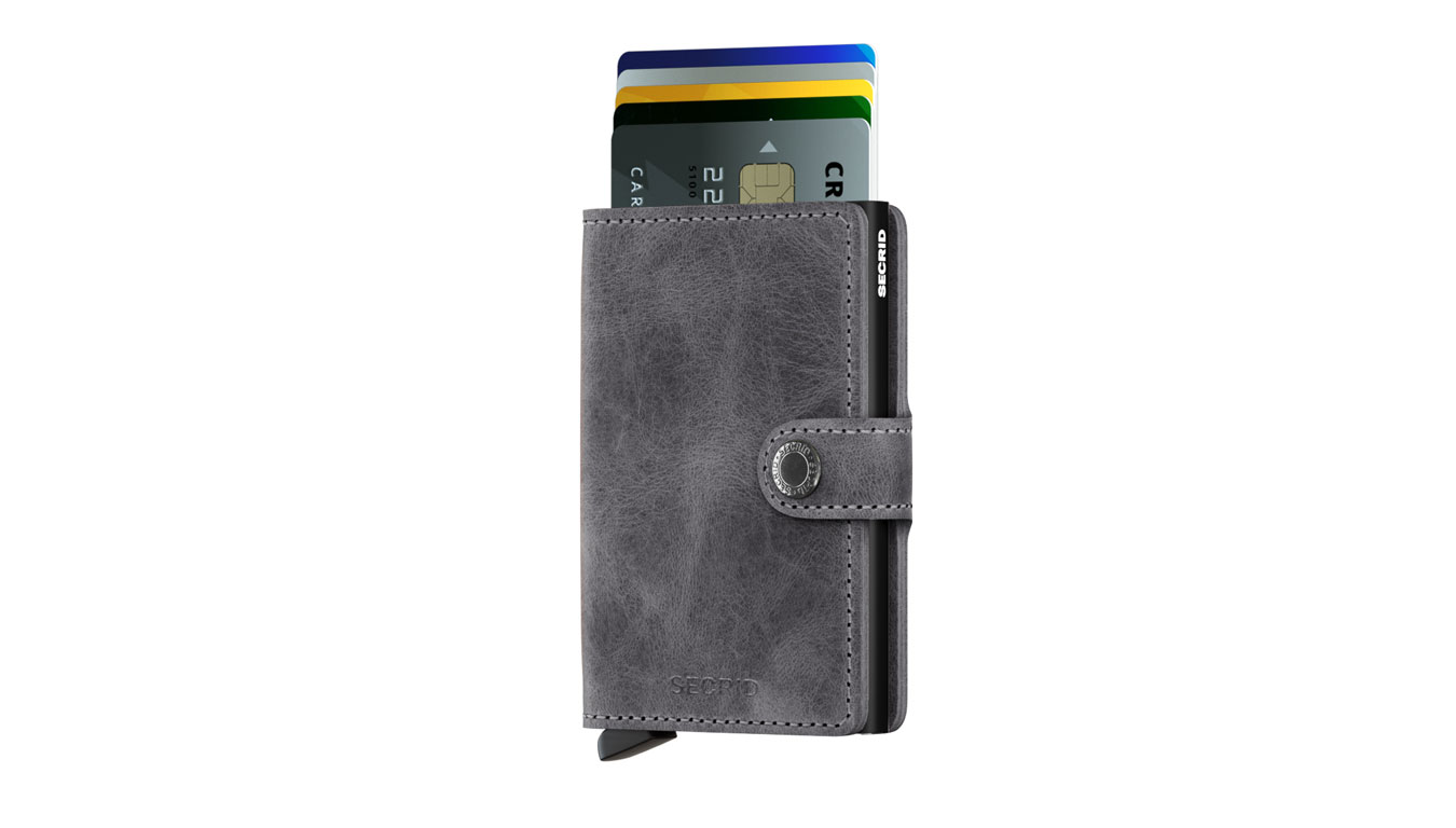 Secrid Miniwallet Vintage Grey Black - Unisex - Doplněk Secrid - Černé - MV-Grey-Black - Velikost: UNI