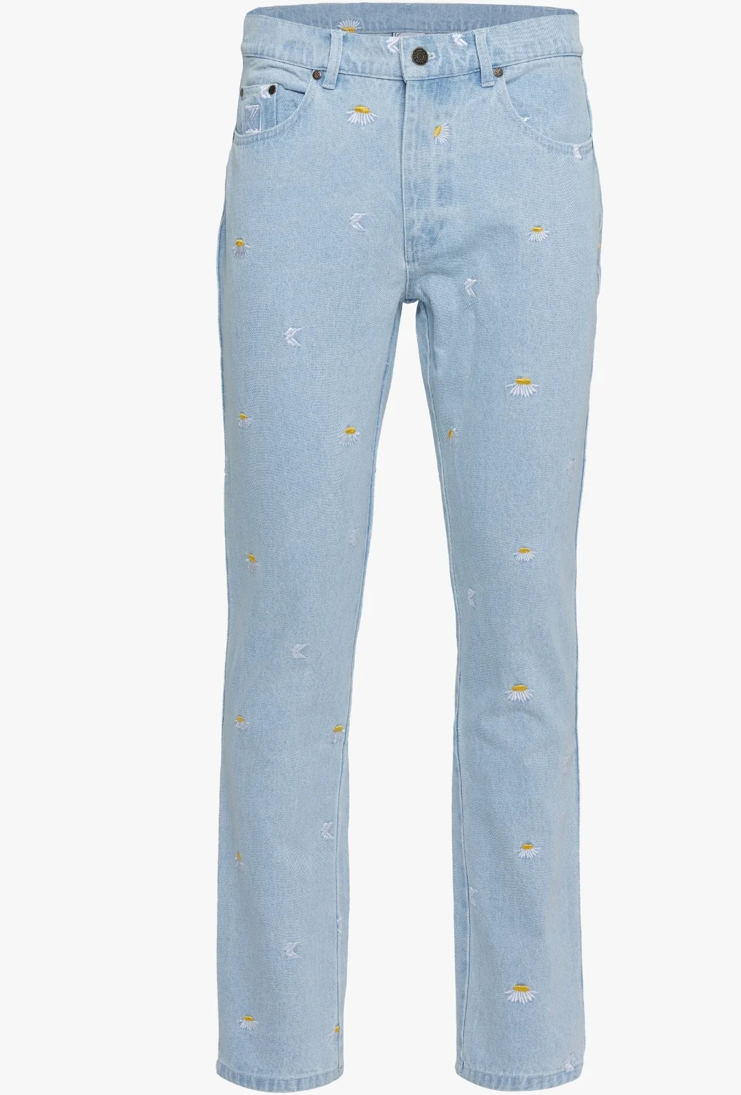 Karl Kani Small Signature Daisy Straight Leg Five Pocket Denim blea - Pánské - Kalhoty Karl Kani - Modré - 6000337 - Velikost: S