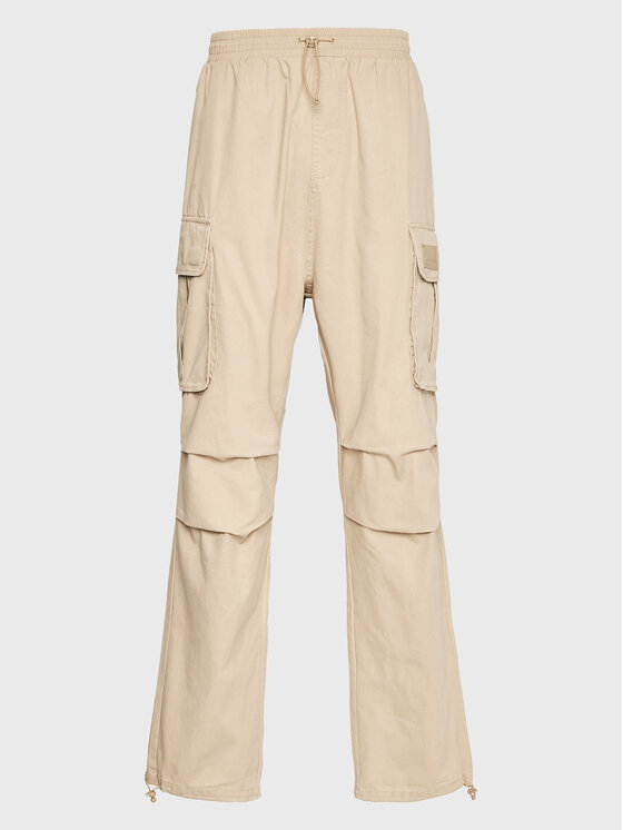 Levně Karl Kani Rubber Signature Cargo Pants Sand - Pánské - Kalhoty Karl Kani - Hnědé - 6002506