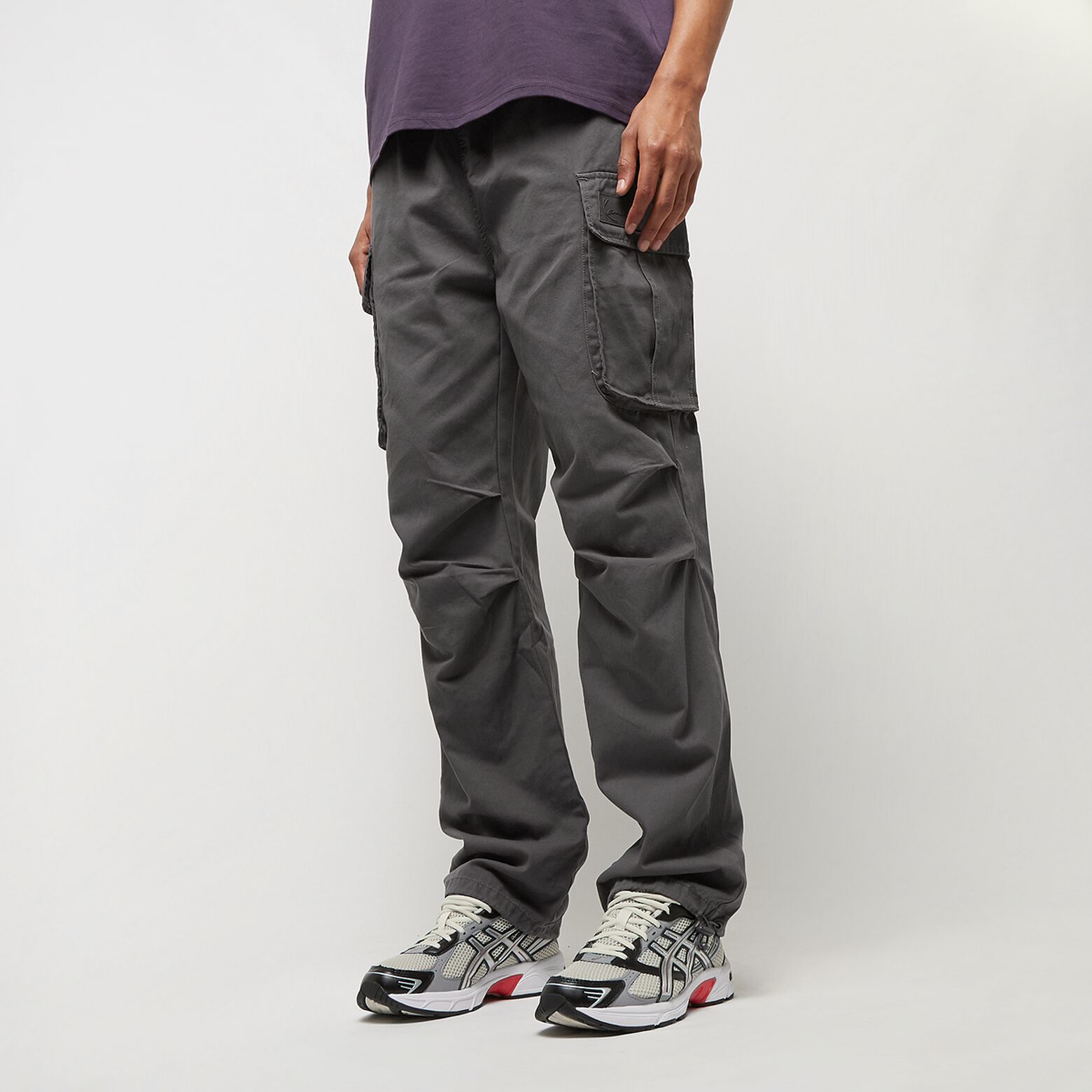 Karl Kani Rubber Signature Cargo Pants Anthracite - Pánské - Kalhoty Karl Kani - Šedé - 6002521 - Velikost: 2XL