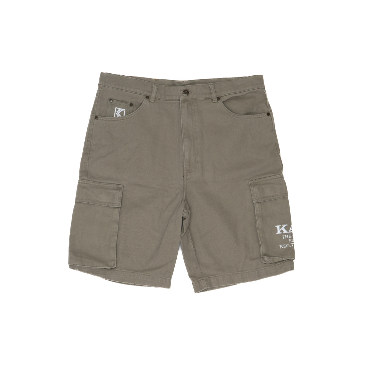 Karl Kani Retro Washed Cargo Shorts Military Green - Pánské - Kraťasy Karl Kani - Zelené - 6012190 - Velikost: S