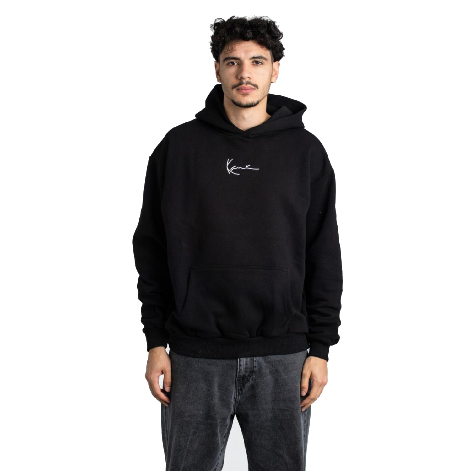 Karl Kani Small Signature Essential Os Hoodie - Pánské - Mikina Karl Kani - Černé - 60210111 - Velikost: M