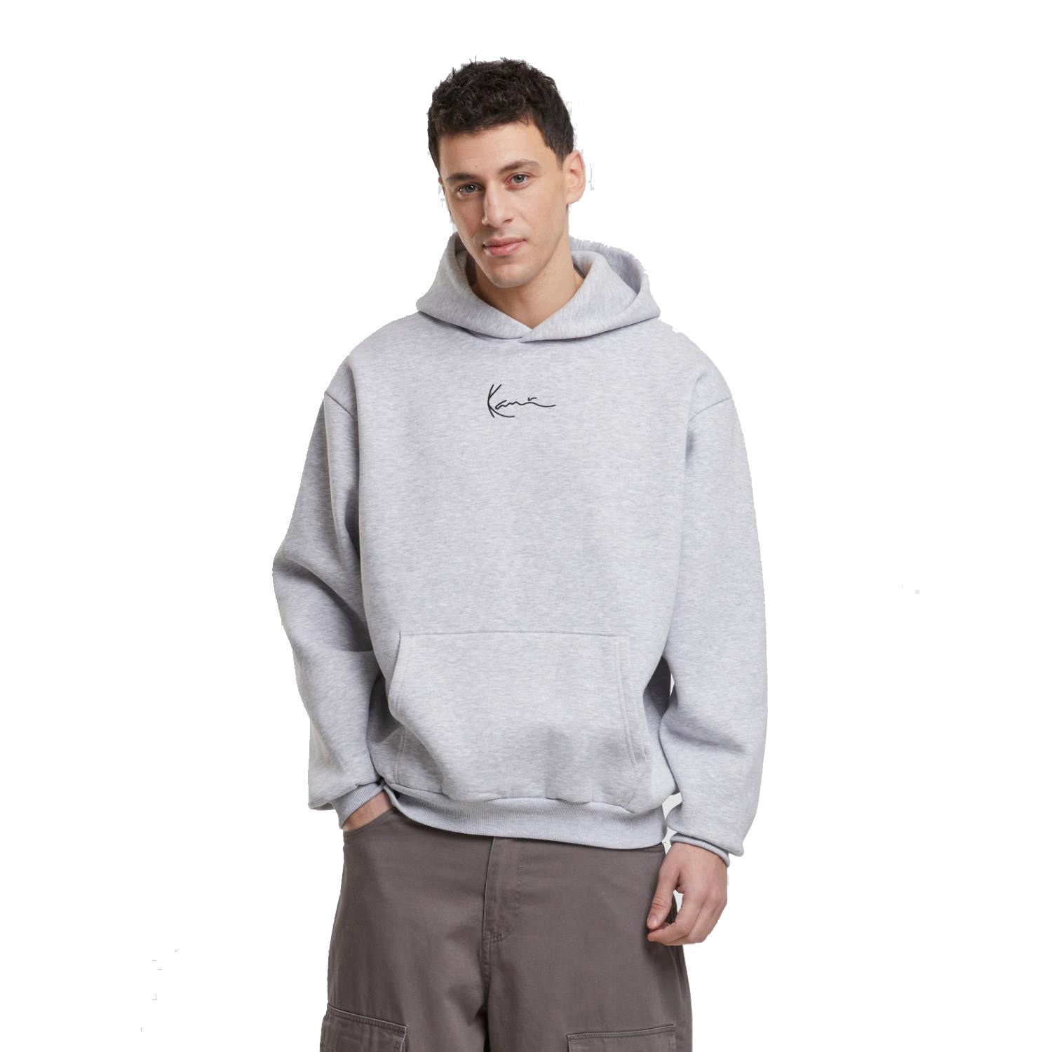 Karl Kani Small Signature Essential Hoodie - Pánské - Mikina Karl Kani - Šedé - 60210333 - Velikost: M