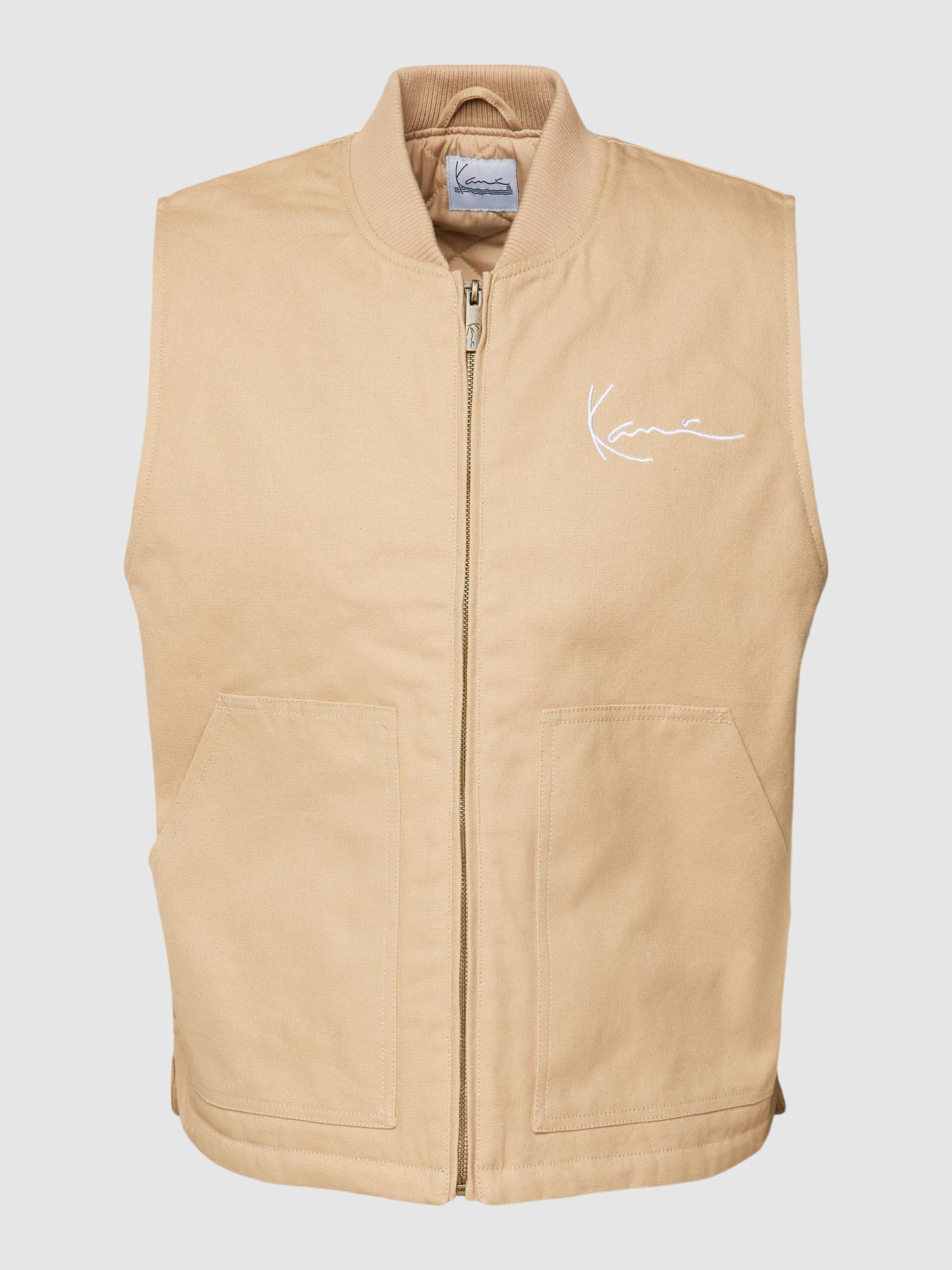 Levně Karl Kani Chest Signature Vest Sand - Pánské - Vesta Karl Kani - Hnědé - 6072237