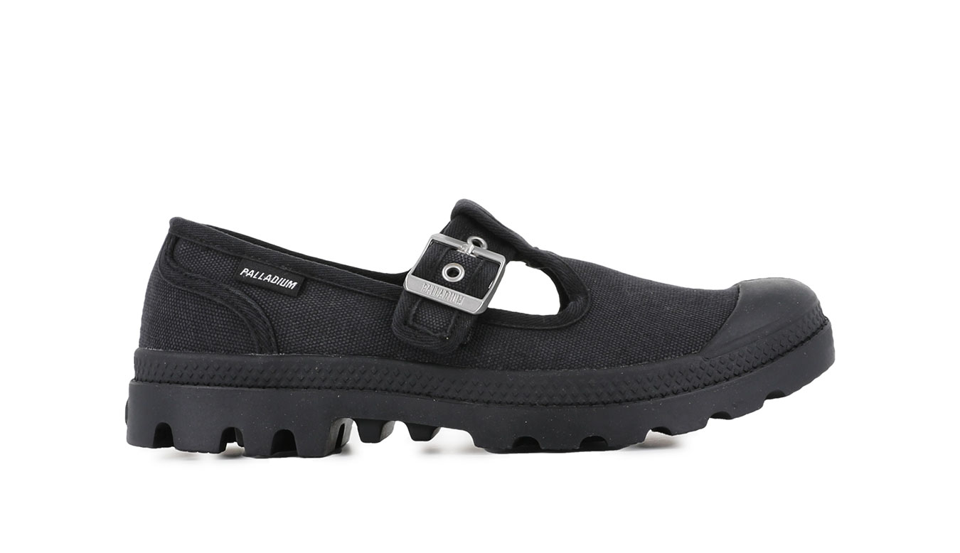 Levně Palladium Pampa M-Jane Washed 4 - Dámské - Tenisky Palladium - Černé - 94475-008-M