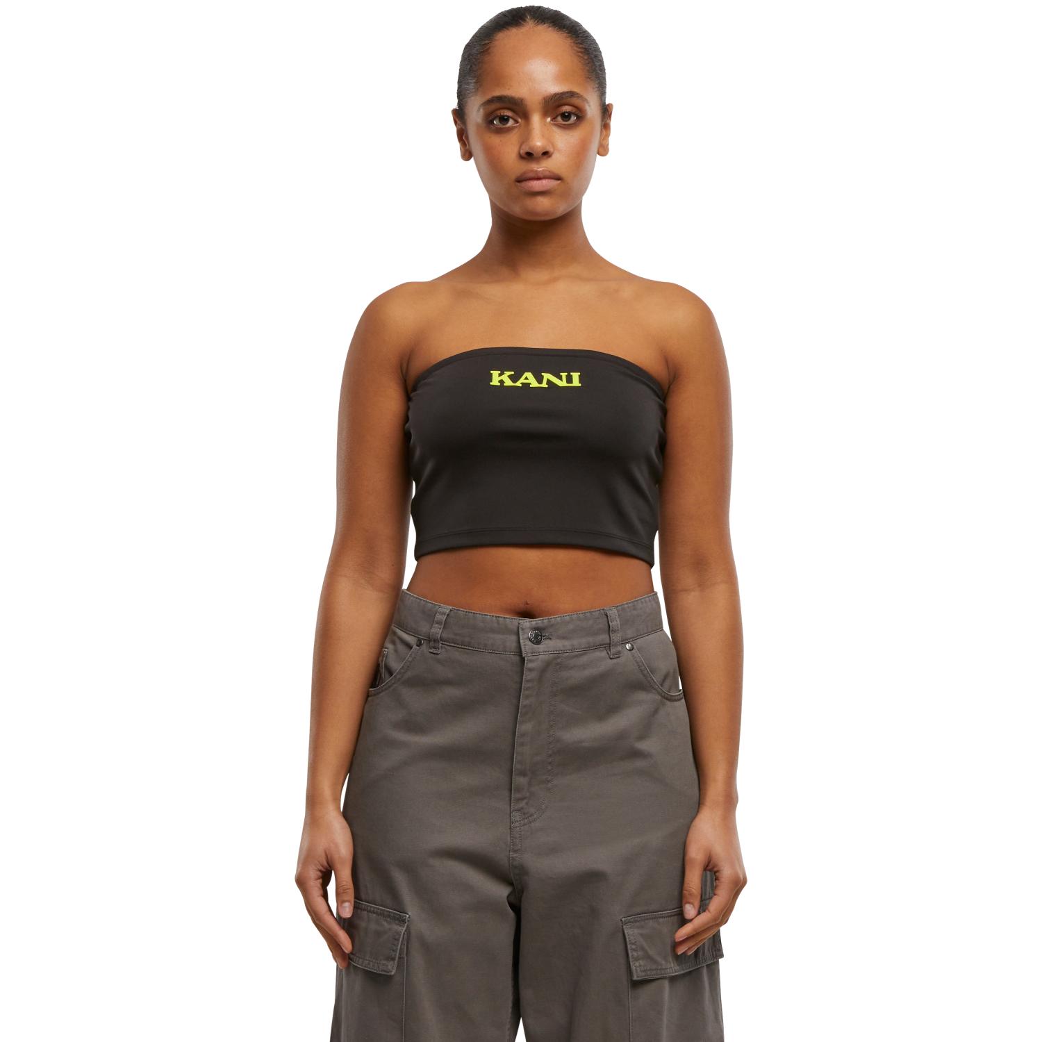 Karl Kani Retro Bandeau Wmns Top - Dámské - Triko Karl Kani - Černé - 61310127 - Velikost: S