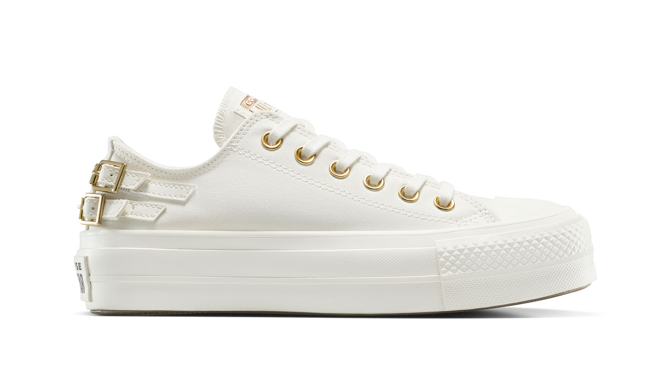 Levně Converse Chuck Taylor All Star Lift Platform Buckle - Dámské - Tenisky Converse - Bílé - A11866C
