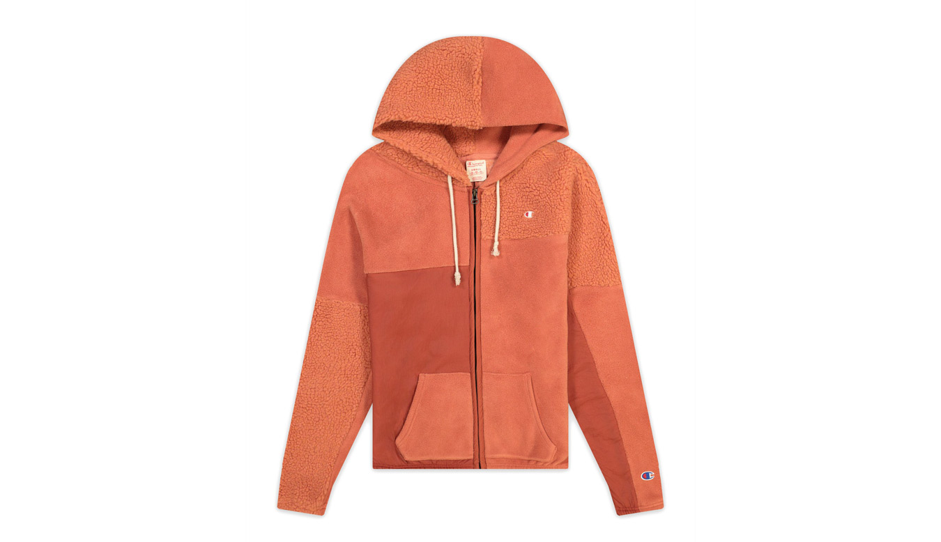 Champion Patchwork Velour Fleece ZIP-UP - Dámské - Mikina Champion - Oranžové - 113506-F20-RS045 - Velikost: M