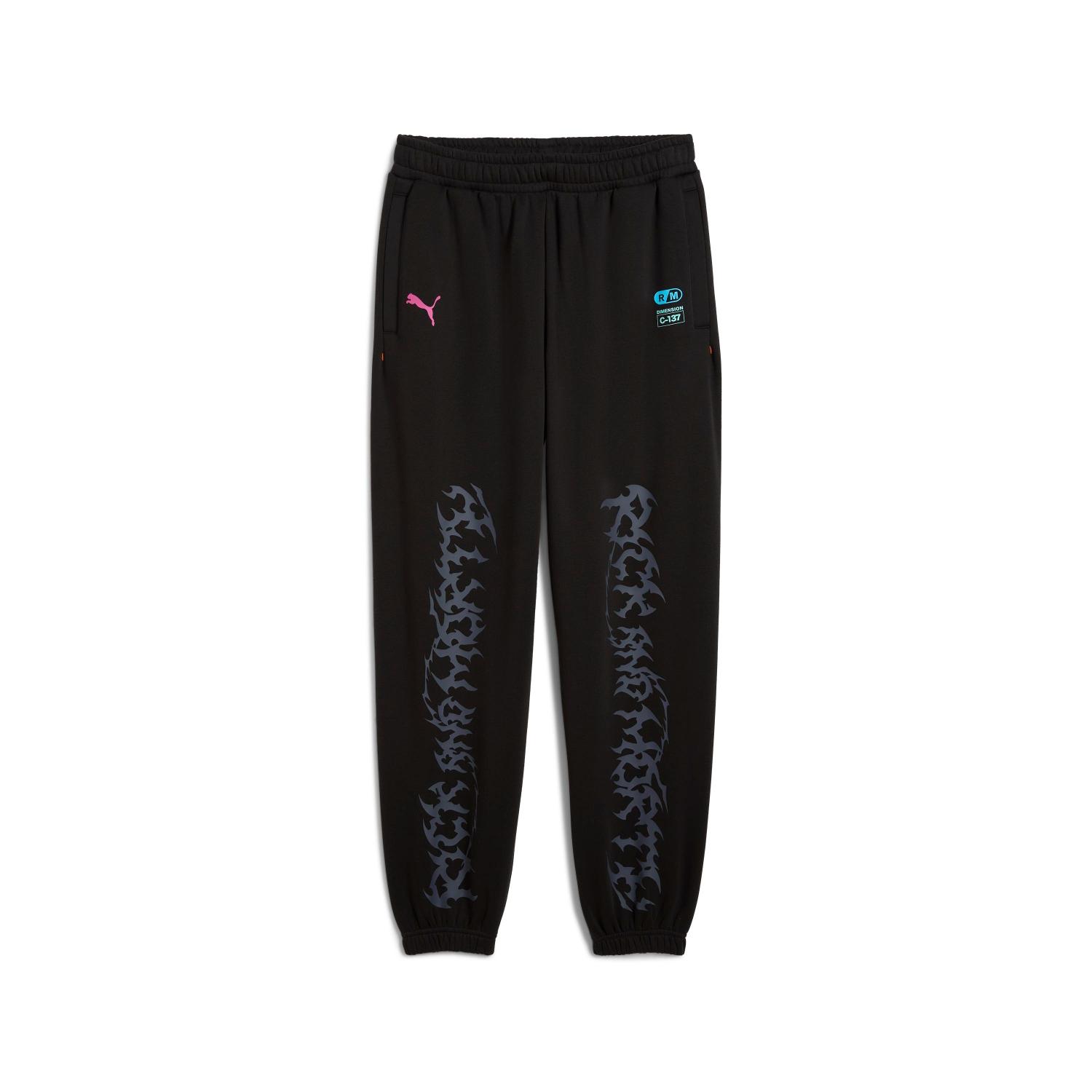 Puma Hoops x Rick and Morty Sweatpants - Pánské - Kalhoty Puma - Černé - 633095-01 - Velikost: XL