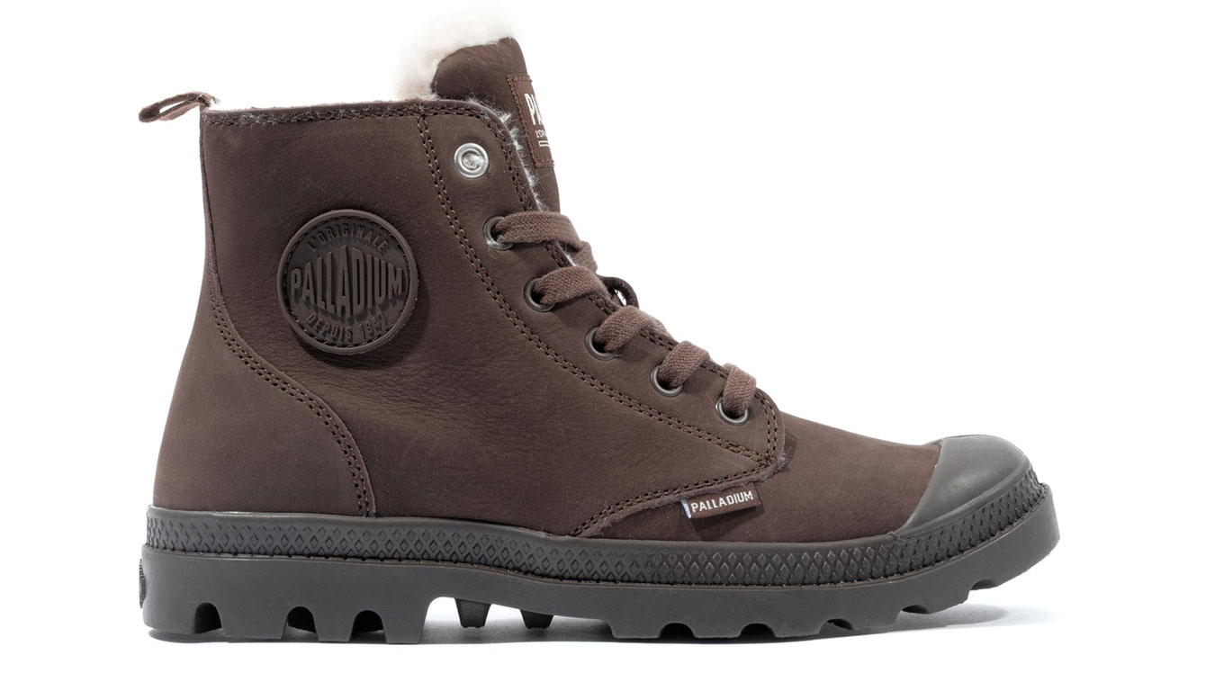 Palladium Pampa Hi Zip Wl Dark Cocoa - Dámské - Tenisky Palladium - Hnědé - 95982-249-M - Velikost: 37.5