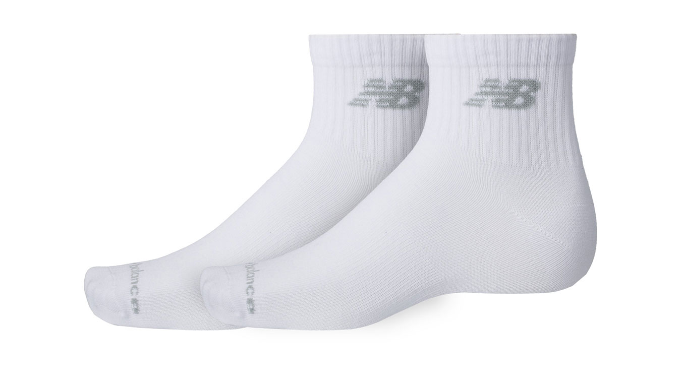 New Balance Performance Basic Ankle 2 Pack LAS51412WT M - Unisex - Ponožky New Balance - Bílé - LAS51412WT - Velikost: L