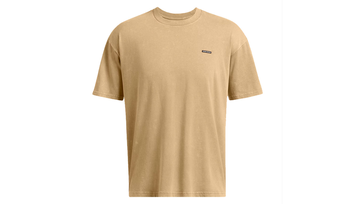 Under Armour M Icon Heavyweight Oversized Logo Wash Short Sleeve - Pánské - Triko Under Armour - Hnědé - 1389147-263 - Velikost: M