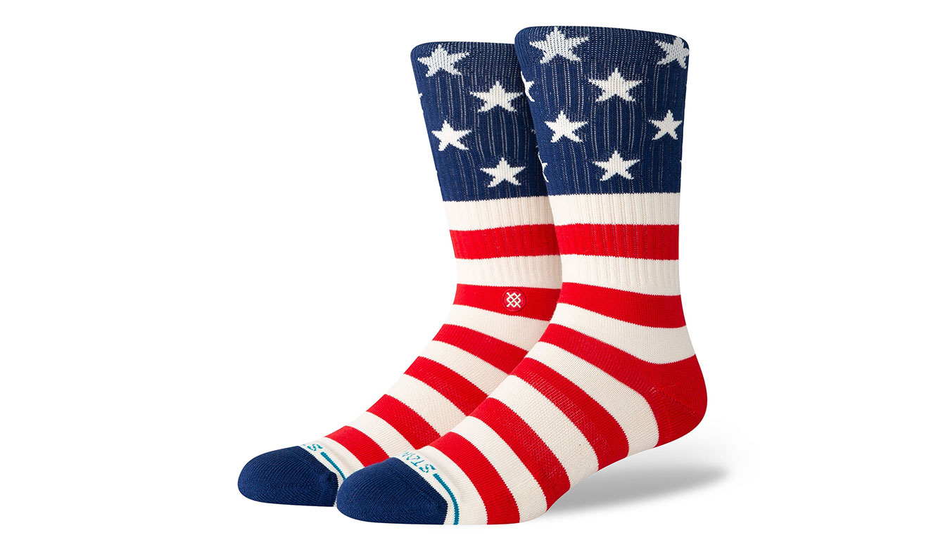 Stance The Fourth St Crew 5,5-8-(M) - Unisex - Ponožky Stance - Červené - A556A20FOS-RED - Velikost: 38