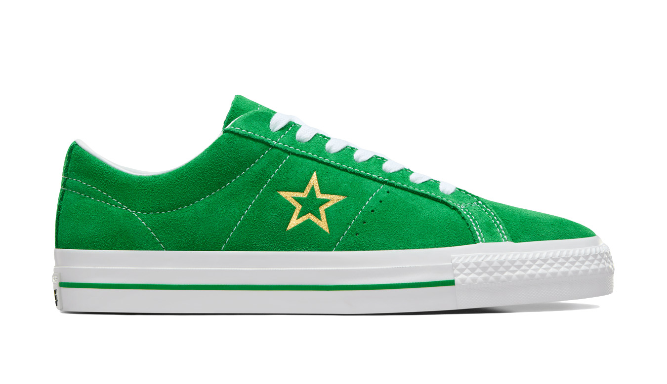 Converse One Star Pro Suede - Dámské - Tenisky Converse - Zelené - A06645C - Velikost: 37