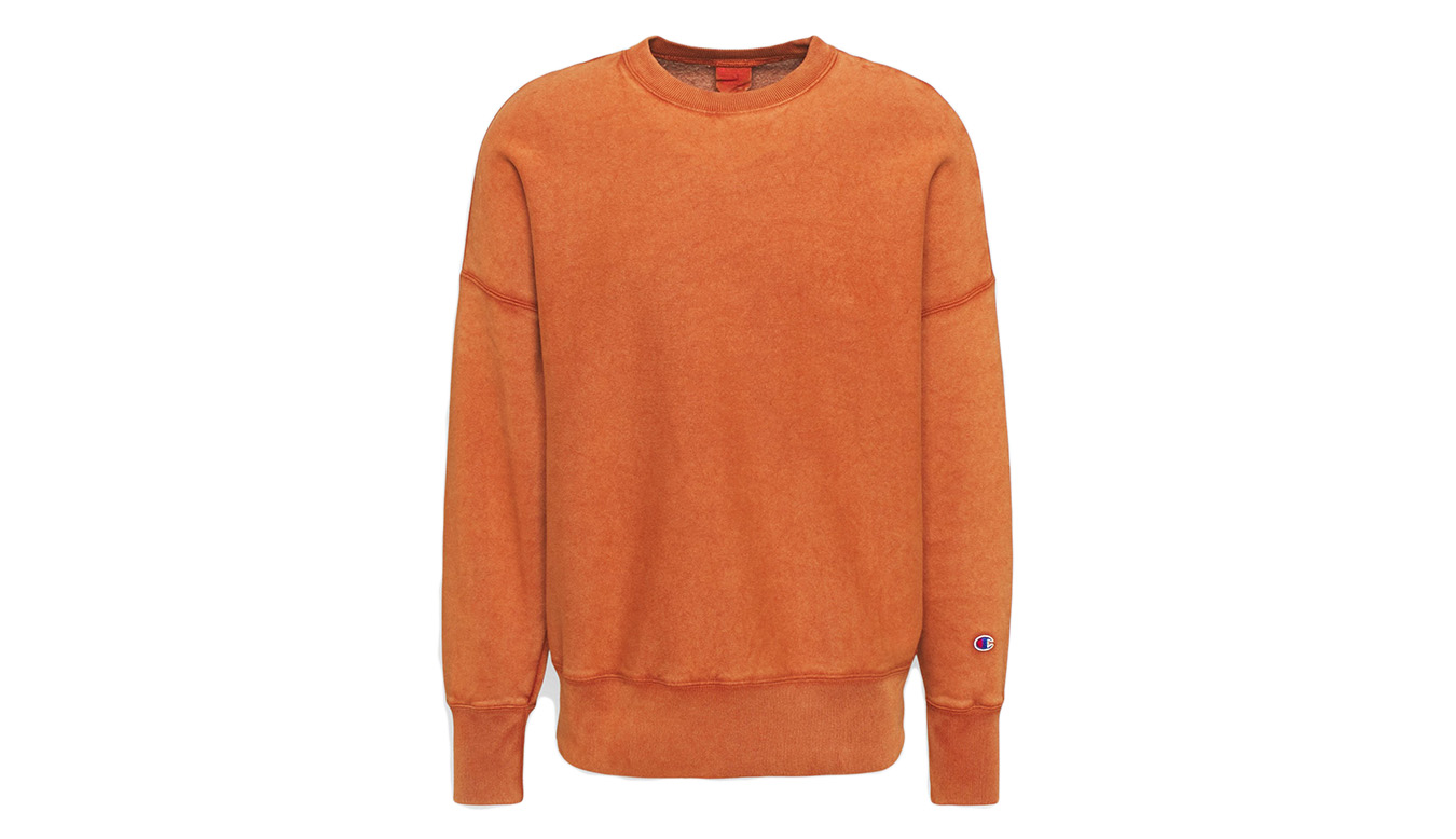 Champion Reverse Weave Crewneck Sweatshirt - Pánské - Mikina Champion - Oranžové - 216488-MS053 - Velikost: XL