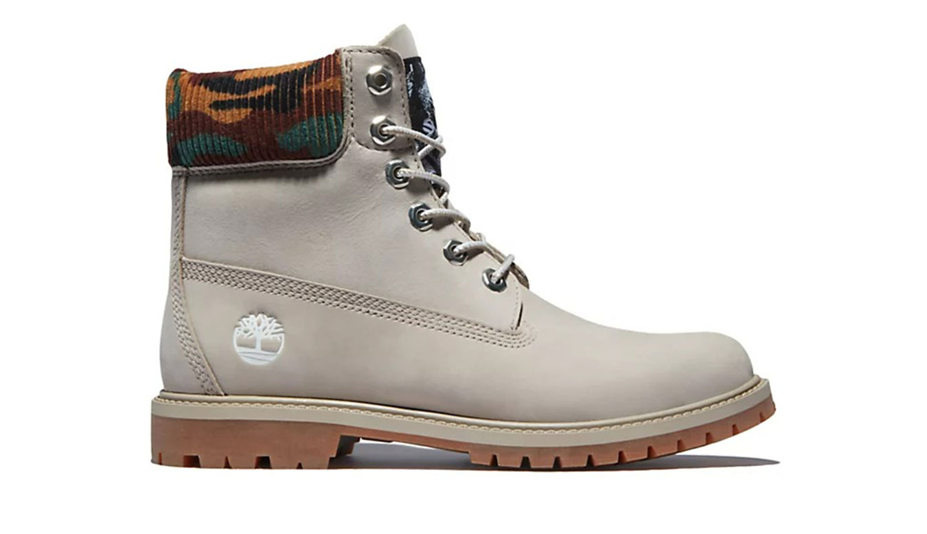 Timberland Heritage 6 WMN Beige Camo - Dámské - Tenisky Timberland - Bílé - A2M83-K51 - Velikost: 38.5