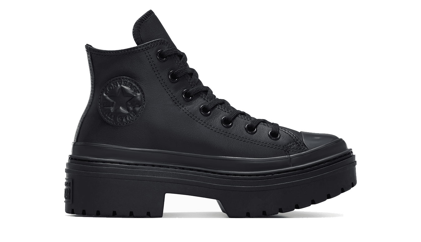Converse Chuck Taylor All Star Lugged Heel Leather Platform - Dámské - Tenisky Converse - Černé - A10369C - Velikost: 37.5