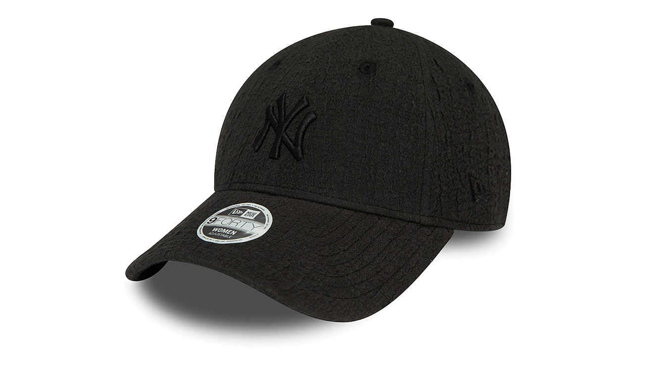 New Era New York Yankees Womens Bubble Stitch Black 9FORTY Adjustable Cap - Unisex - Čepice New Era - Černé - 60434990 - Velikost: UNI