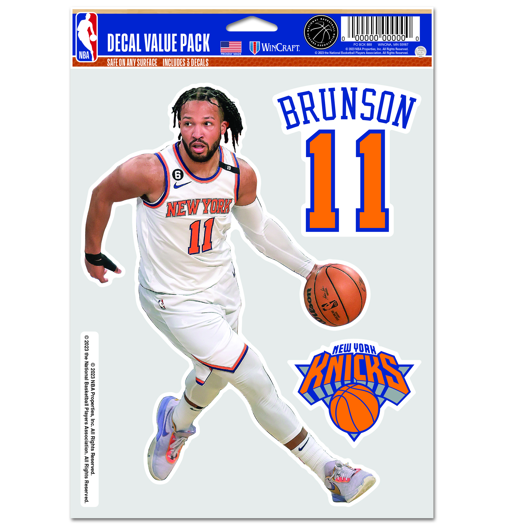 Levně WinCraft NBA Jalen Brunson New York Knicks Multi Use Decal - Unisex - Nálepky WinCraft - Vícebarevné - 73296323