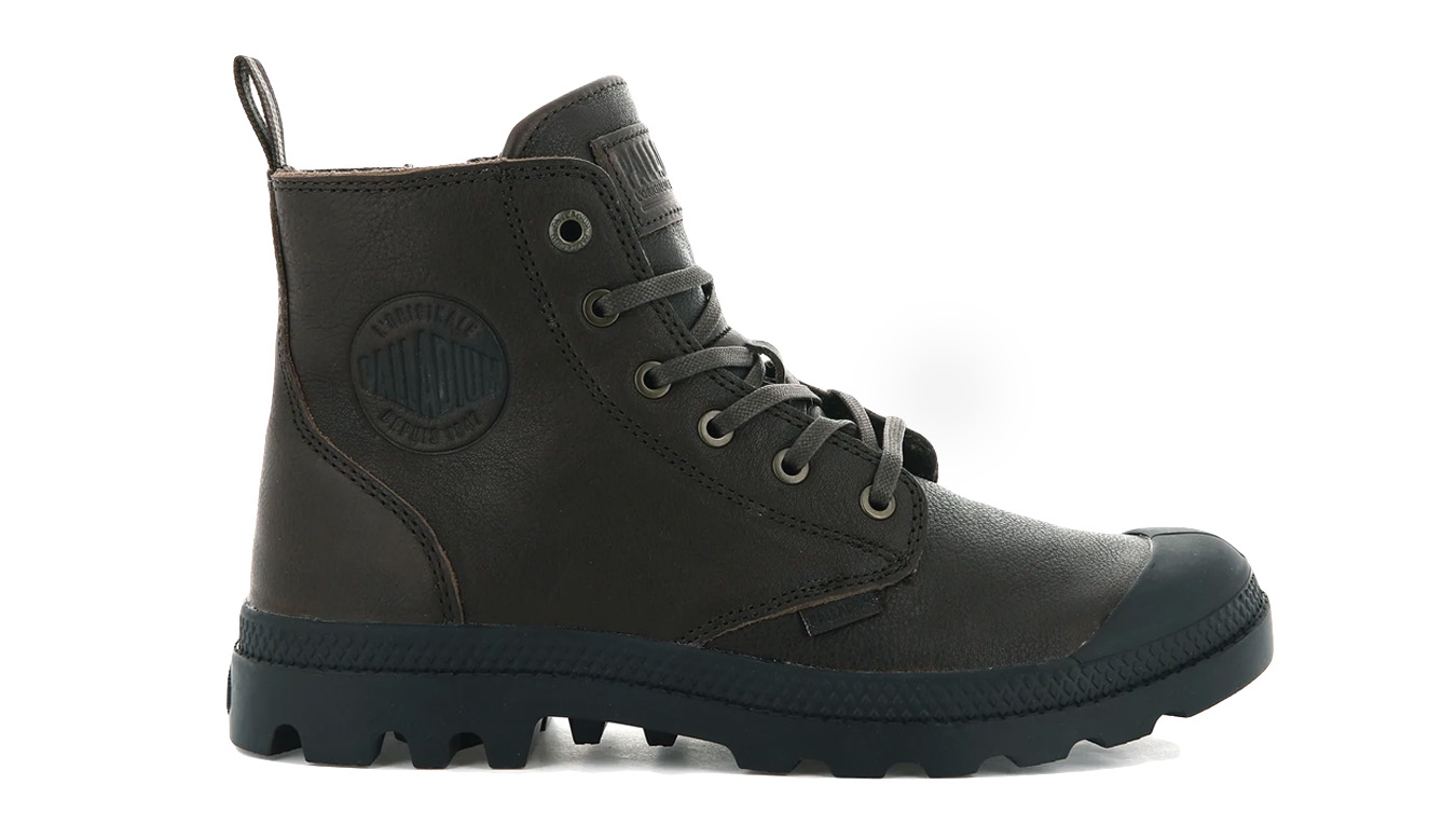 Palladium Pampa Zip Leather Essential - Pánské - Tenisky Palladium - Hnědé - 76888-248-M - Velikost: 45