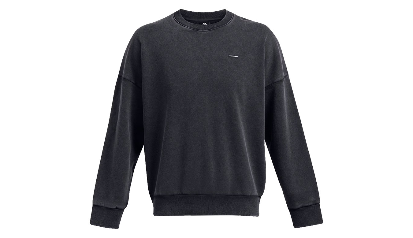 Under Armour M Icon Heavyweight Fleece Wash Oversized Crew - Pánské - Mikina Under Armour - Černé - 1386553-001 - Velikost: XL