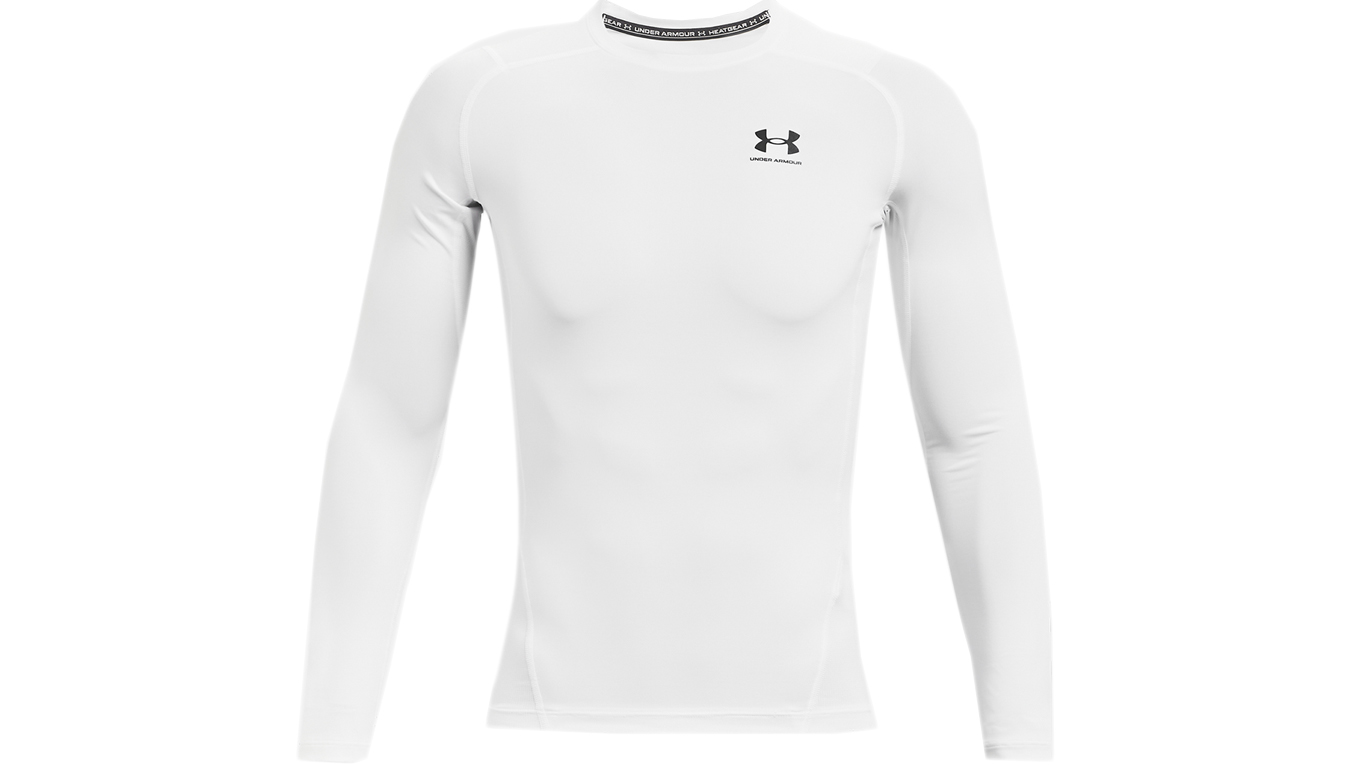 Under Armour HeatGear Amrour Comp LS - Pánské - Triko Under Armour - Bílé - 1361524-100 - Velikost: XXL