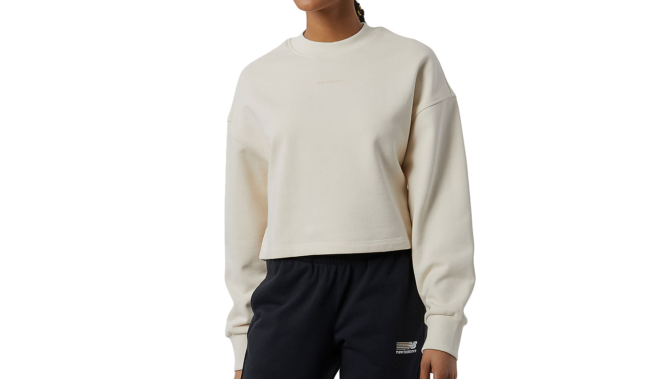 Levně New Balance Athletics Nature State Crew - Dámské - Mikina New Balance - Hnědé - WT23555GIE