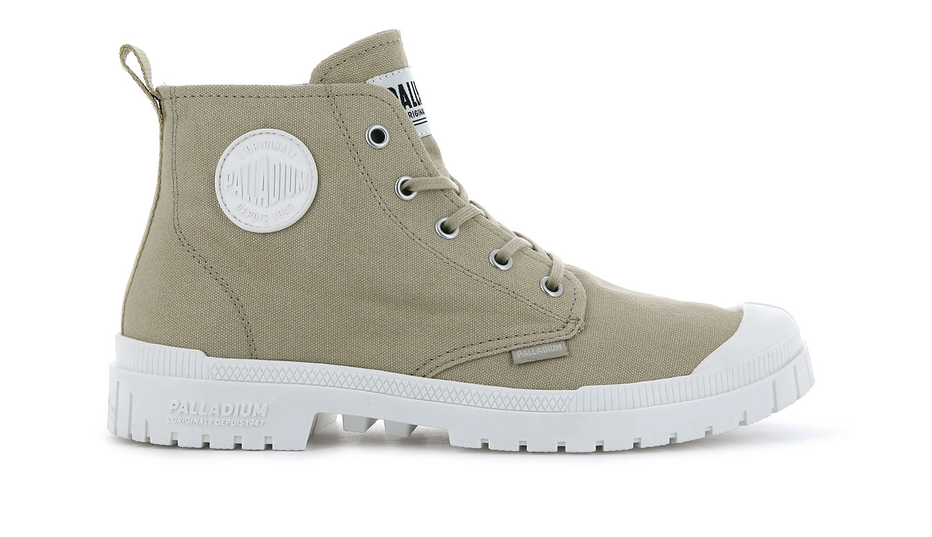 Palladium Pampa SP20 Hi Canvas Warm Sand - Pánské - Tenisky Palladium - Šedé - 76838-271-M - Velikost: 44
