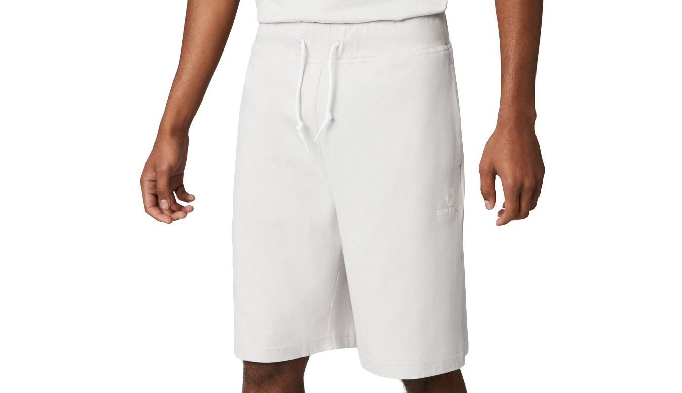 Converse Embroidered Drawcord Shorts - Pánské - Kalhoty Converse - Bílé - 10023282-A02 - Velikost: M