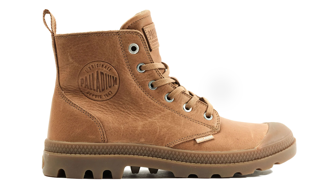 Palladium Pampa Zip Leather Essential - Pánské - Tenisky Palladium - Hnědé - 76888-252-M - Velikost: 45