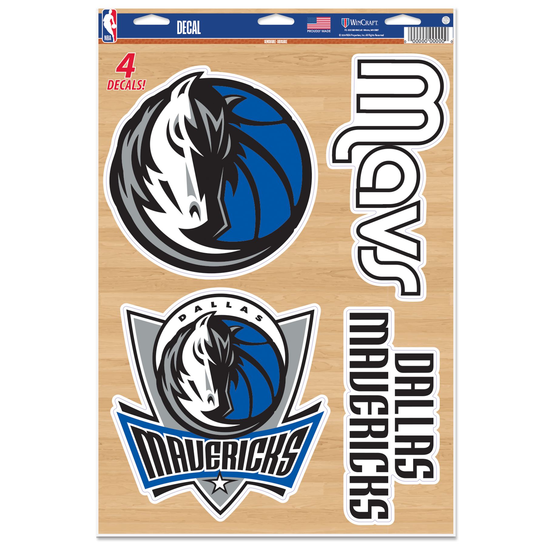 Levně WinCraft NBA 11x17 Dallas Mavericks Multi-Use Decal - Unisex - Nálepky WinCraft - Černé - 85762324