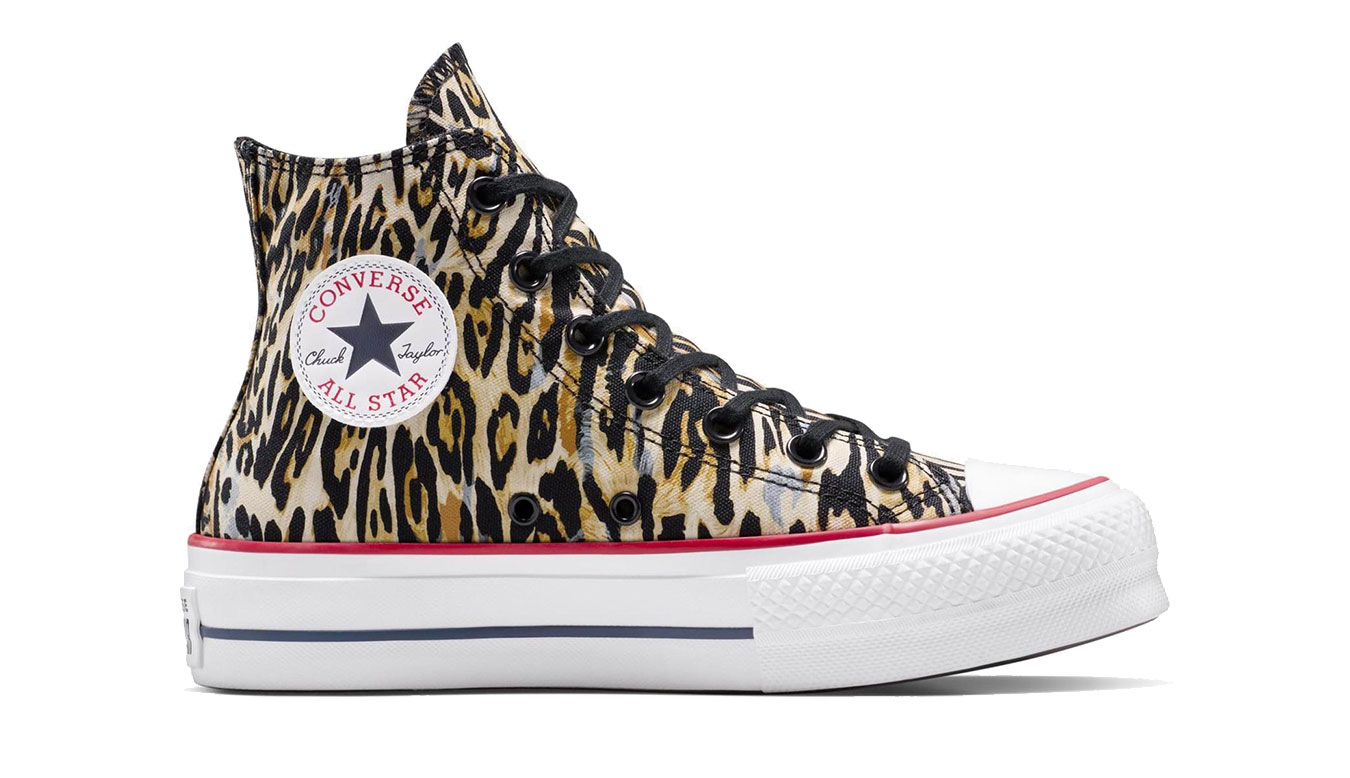 Converse Chuck Taylor All Star Lift Platform Leopard - Dámské - Tenisky Converse - Černé - A15462C - Velikost: 38