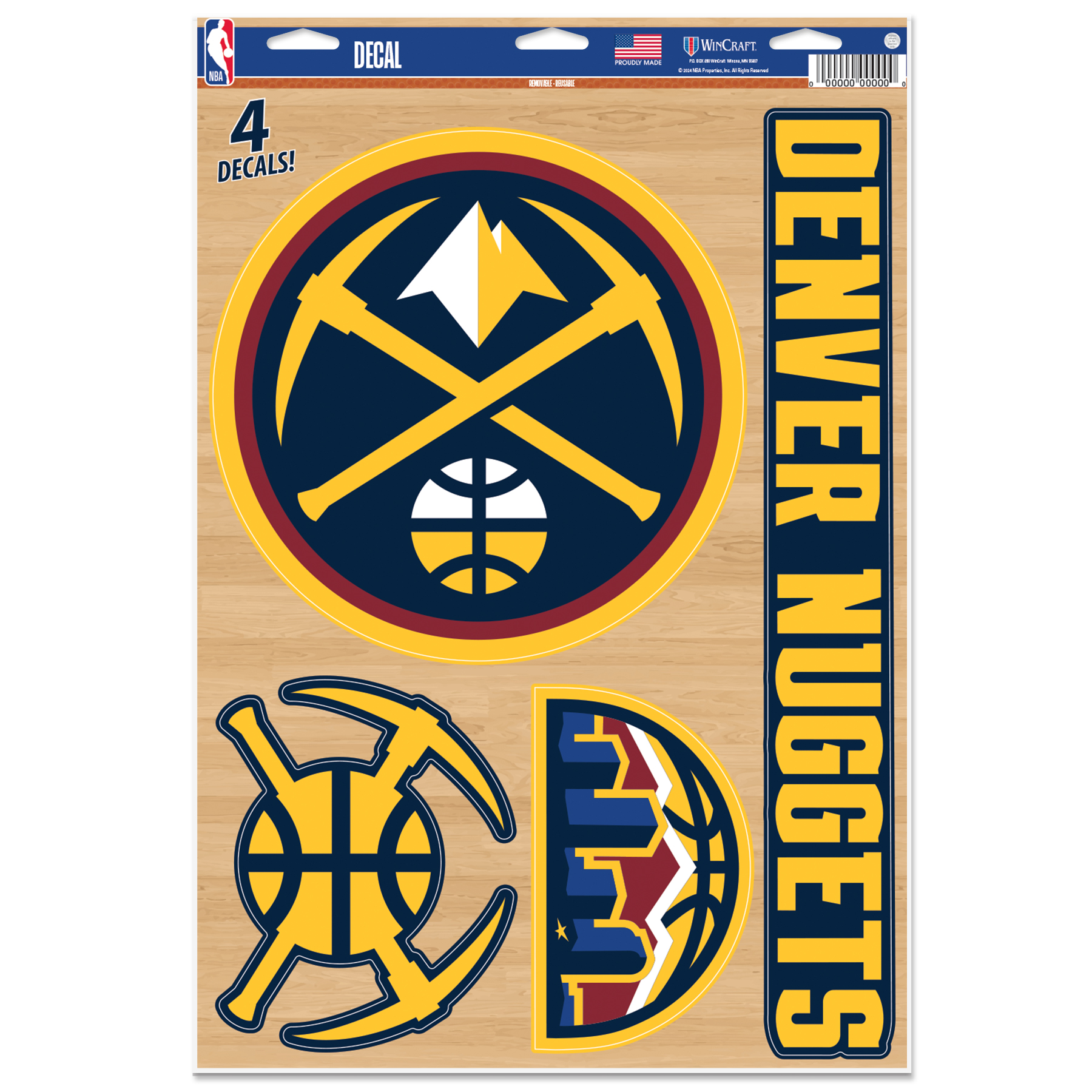Levně WinCraft NBA 11x17 Denver Nuggets Multi-Use Decal - Unisex - Nálepky WinCraft - Modré - 87054224