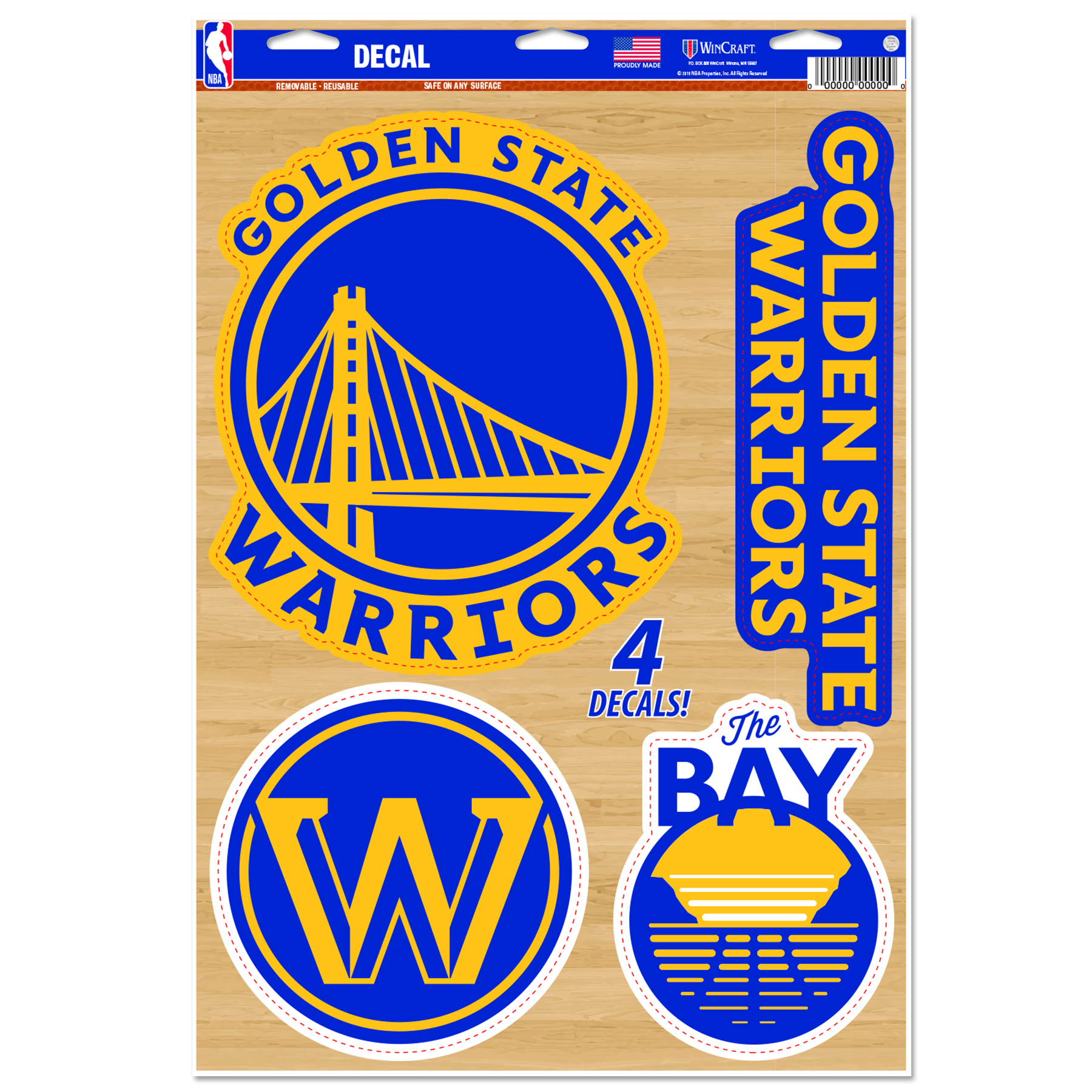 Levně WinCraft NBA 11x17 Golden State Warriors Multi-Use Decal - Unisex - Nálepky WinCraft - Modré - 87247019