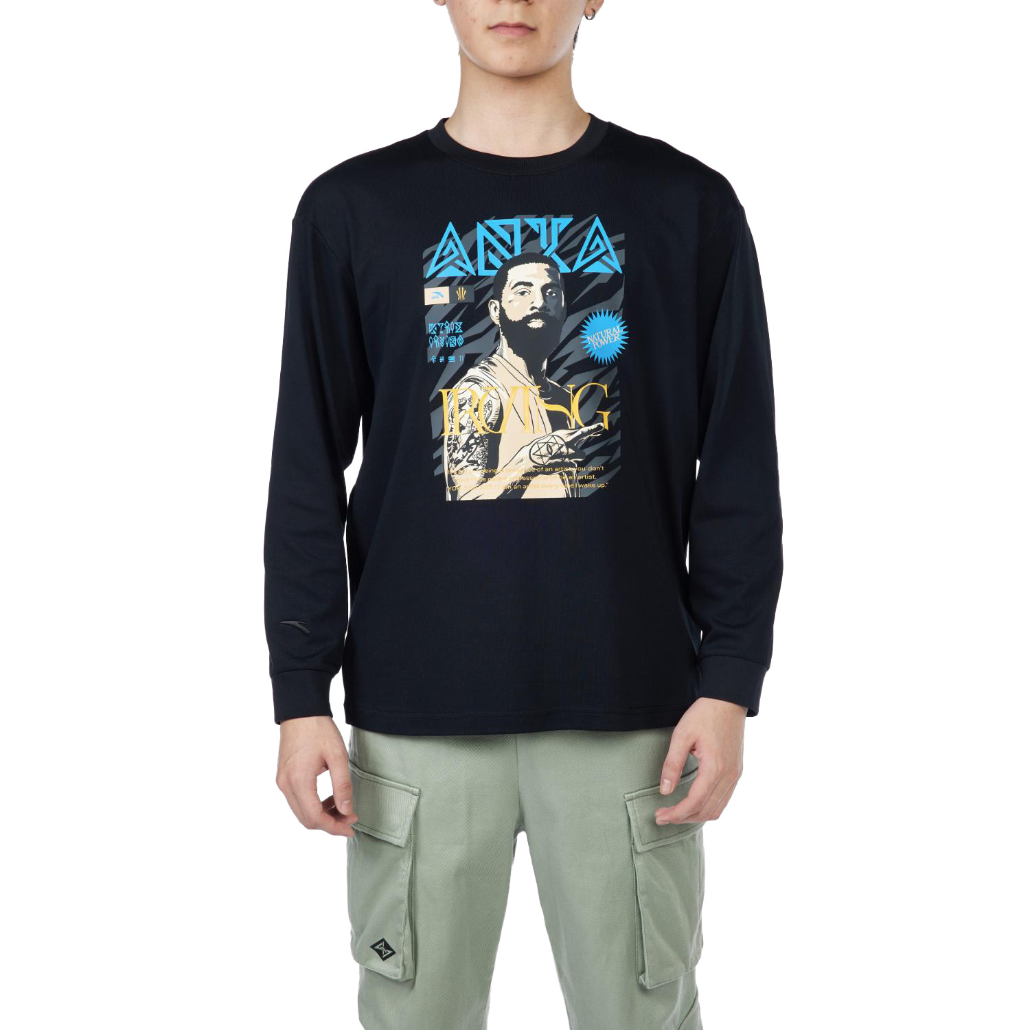 Levně Anta KAI Long-Sleeve Tee Black - Pánské - Triko Anta - Černé - 872521402-3