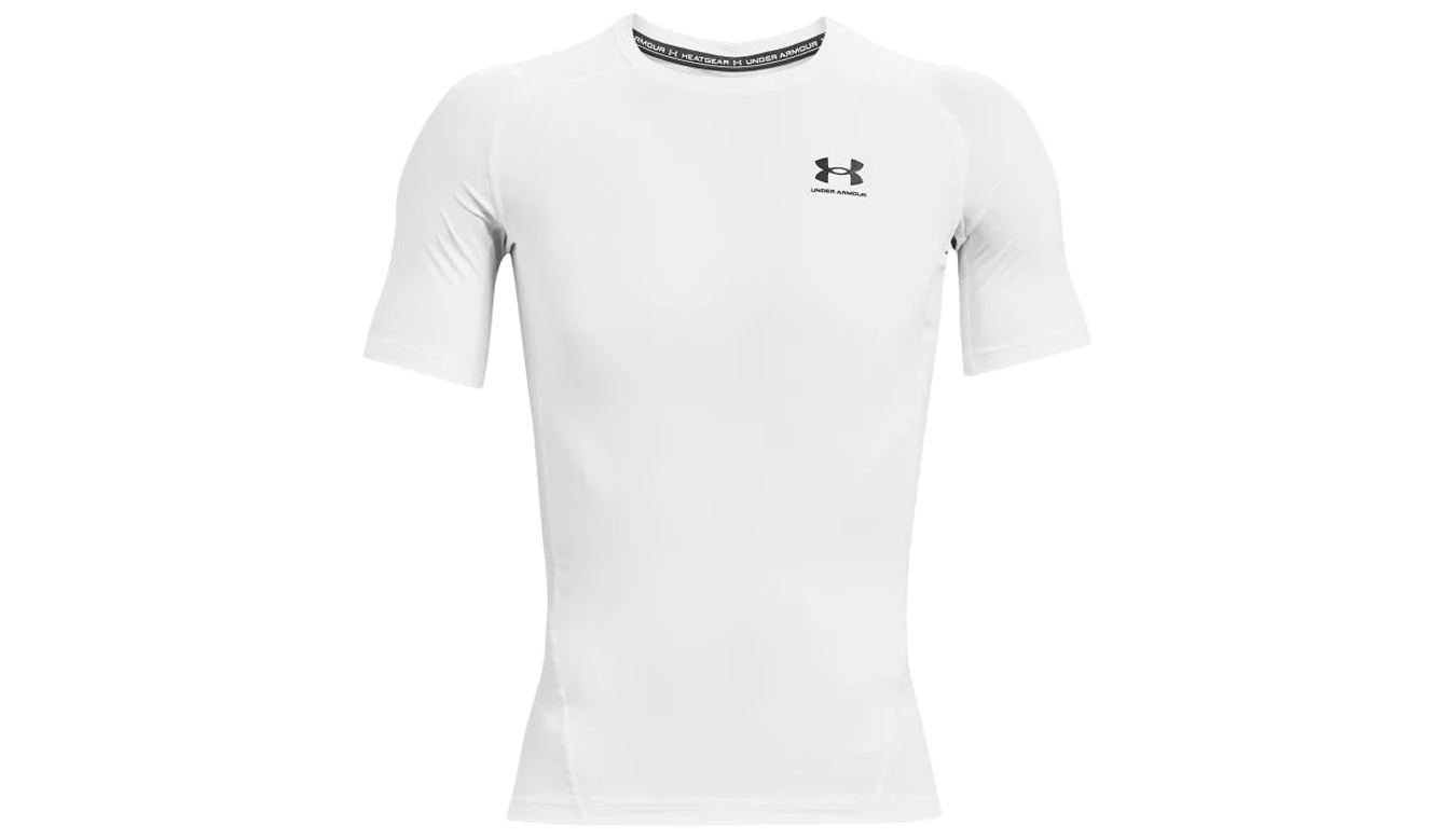 Under Armour HeatGear Armour Sort Sleeve T-shirt - Pánské - Triko Under Armour - Bílé - 1361518-100 - Velikost: M