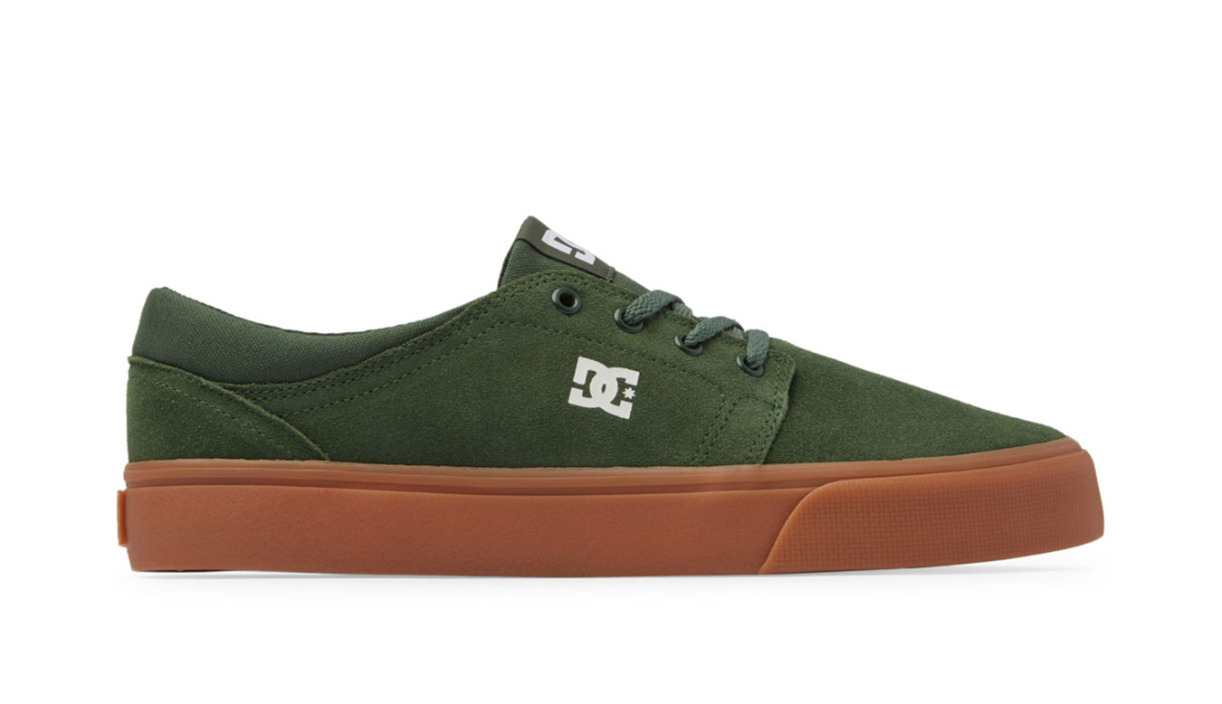 DC Shoes Trase Suede Green Gum - Pánské - Tenisky DC Shoes - Zelené - ADYS300172-GNM - Velikost: 44