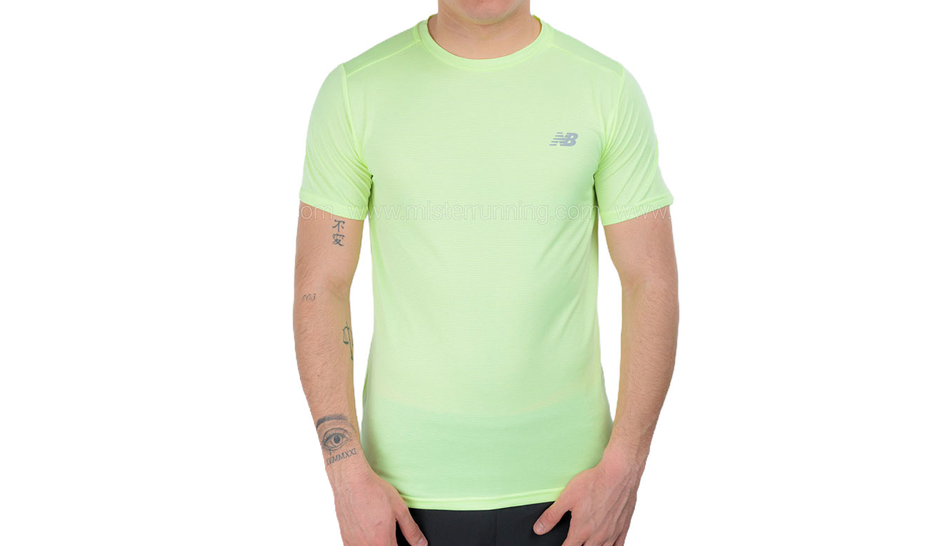 Levně New Balance Sport Essentials T-Shirt MT41222AFG S - Pánské - Triko New Balance - Zelené - MT41222AFG