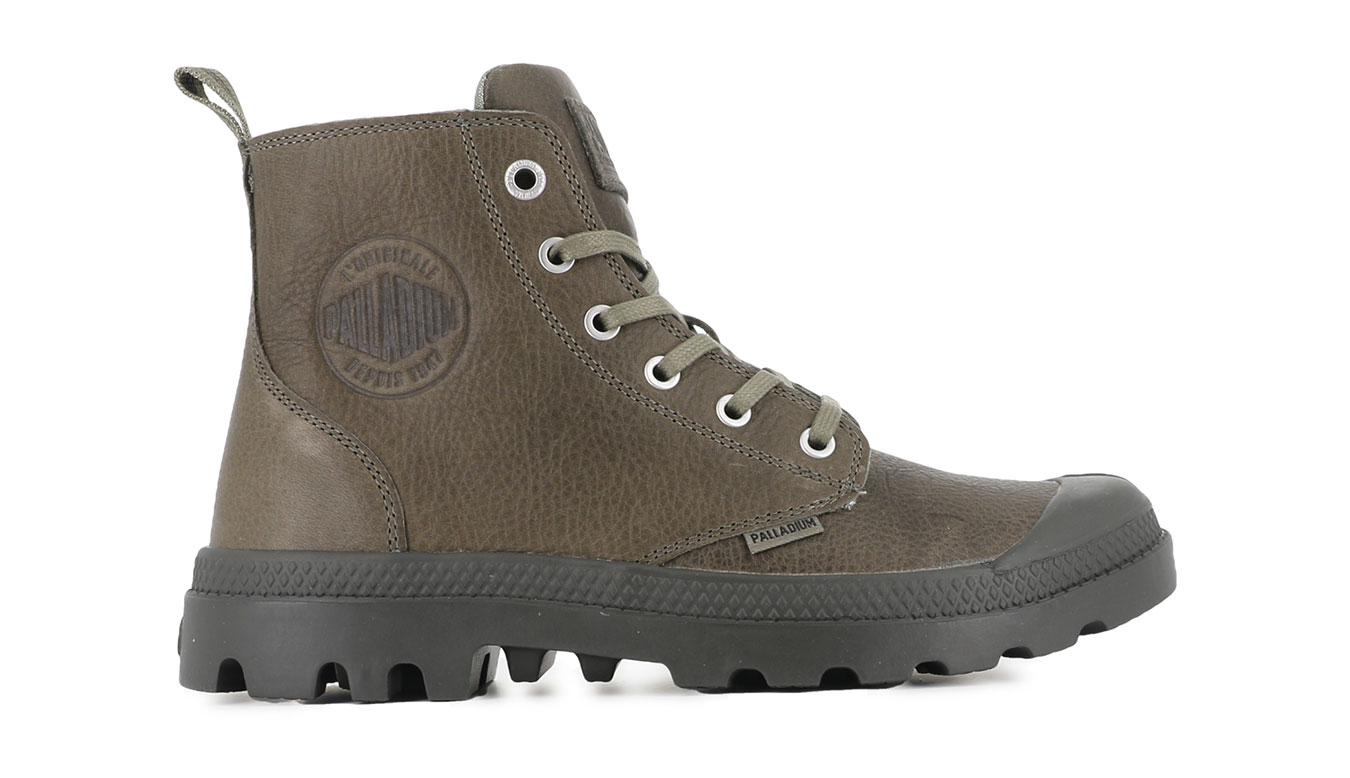 Levně Palladium Pampa Zip Leather Essential 7 - Pánské - Tenisky Palladium - Zelené - 76888-308-M
