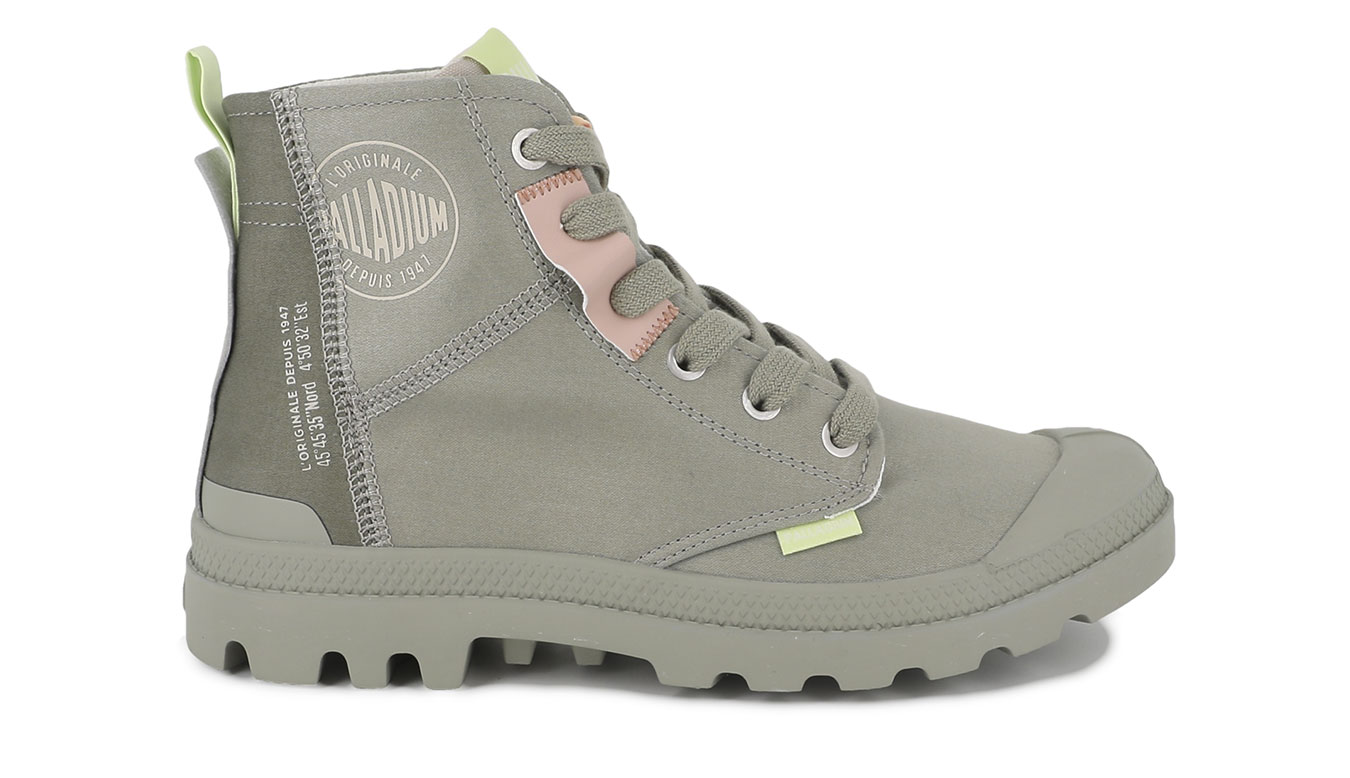 Levně Palladium Pampa HI Urban Layer 4.5 - Dámské - Tenisky Palladium - Zelené - 94668-230-M