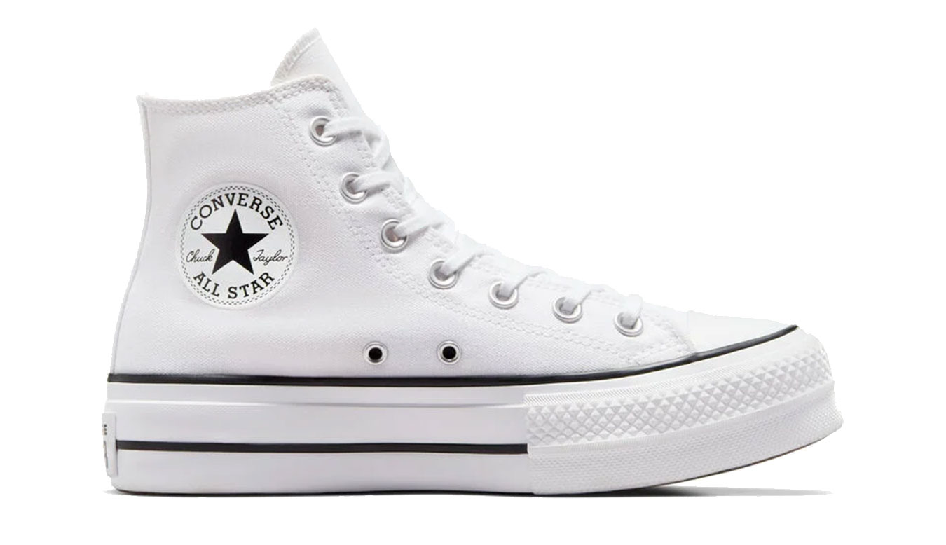 Converse Chuck Taylor All Star Lift Wide - Dámské - Tenisky Converse - Bílé - A09193C - Velikost: 40