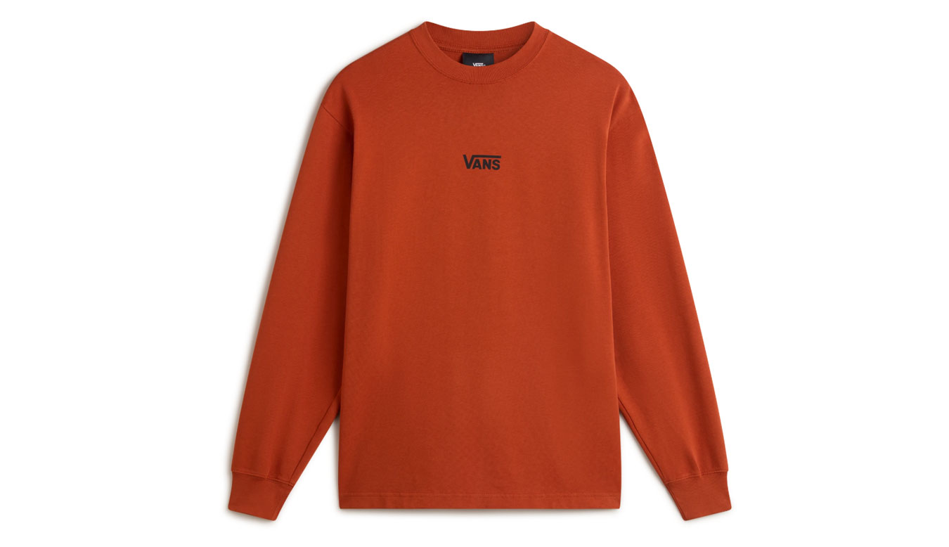 Levně Vans LX LS Graphic Tee S - Pánské - Triko Vans - Oranžové - VN000PB6Y7X