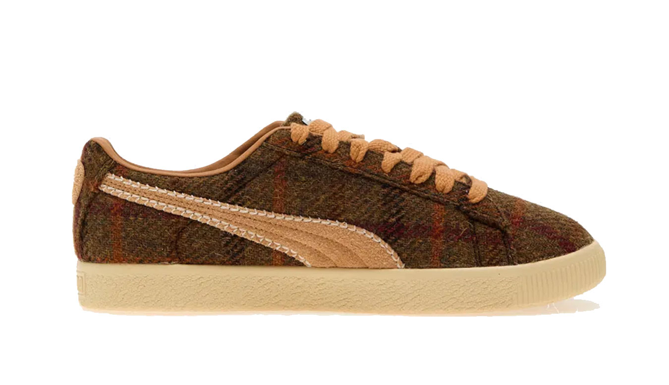 PUMA Clyde Harris Tweed - Pánské - Tenisky Puma - Hnědé - 398512-02 - Velikost: 37.5