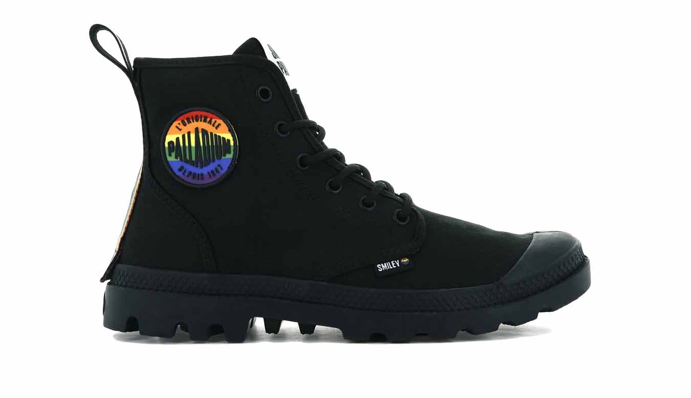 Palladium Pampa Smiley Pride - Pánské - Tenisky Palladium - Černé - 76879-008-M - Velikost: 45