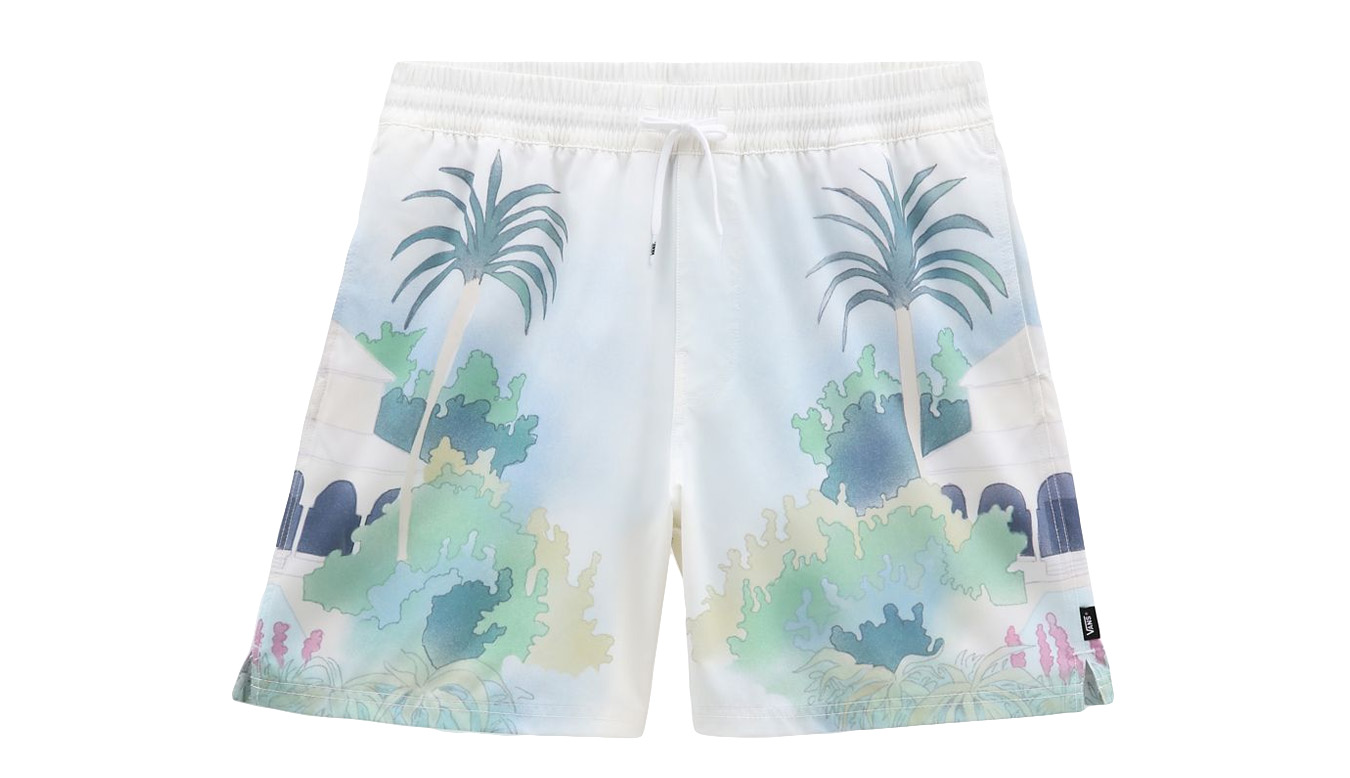 Vans Primary Resorty Elastic White - Pánské - Kalhoty Vans - Vícebarevné - VN0008KXWHT - Velikost: L