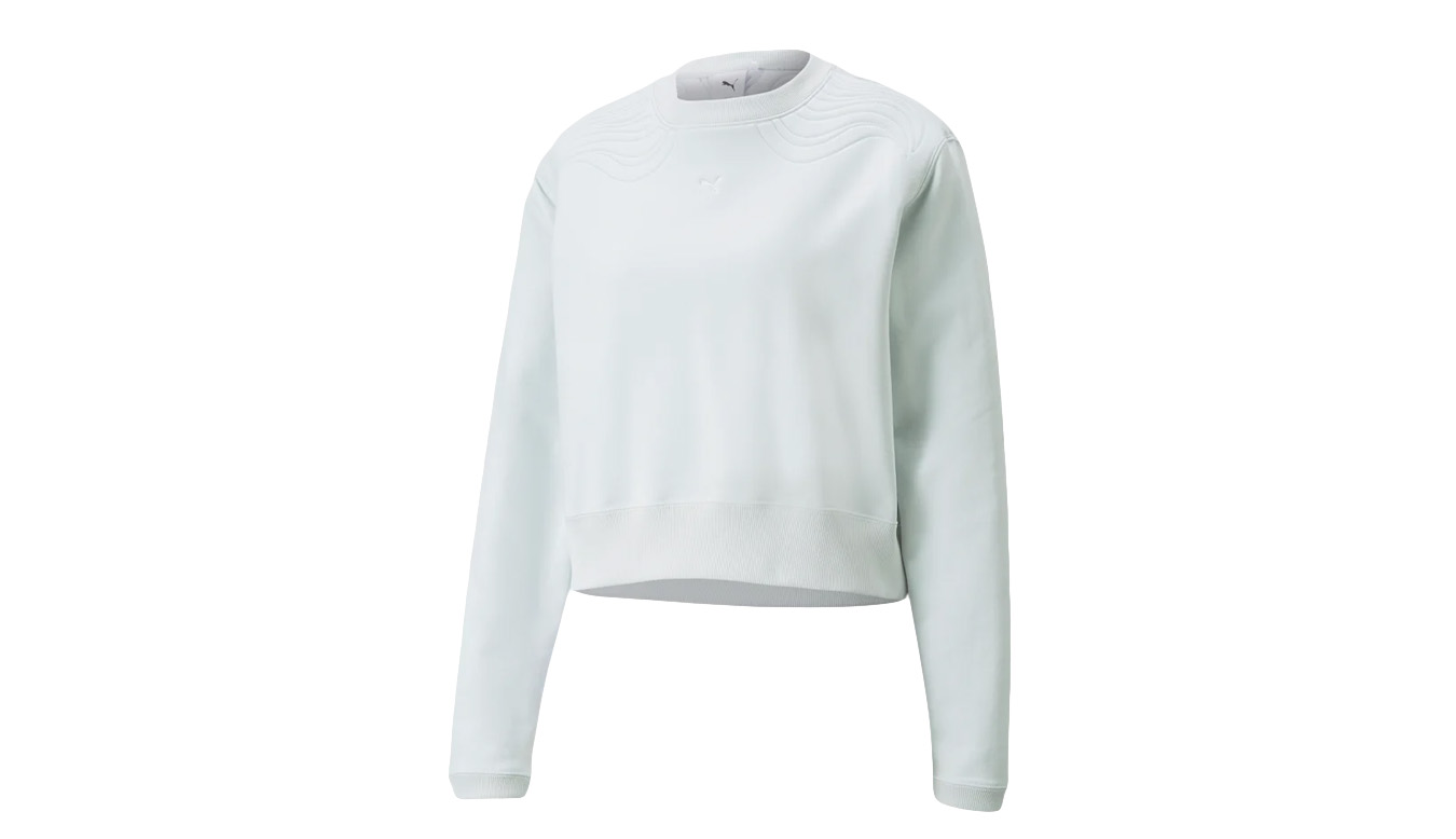 Puma Snow Tiger Boxy Crew Neck Women's Sweater - Dámské - Triko Puma - Modré - 533474_62 - Velikost: L